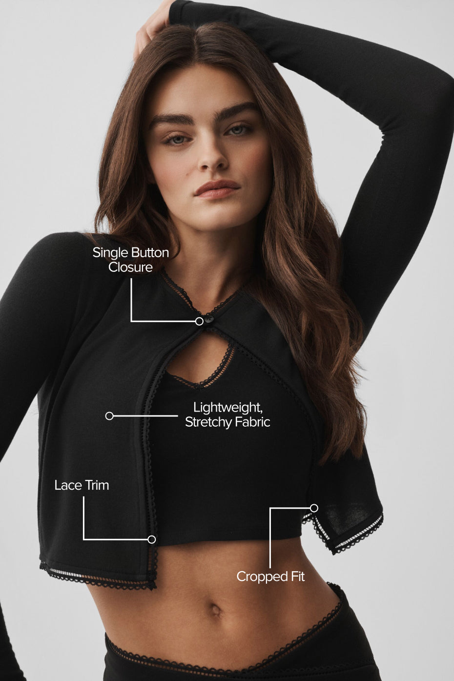 Affection Cardigan - Black - Image 2