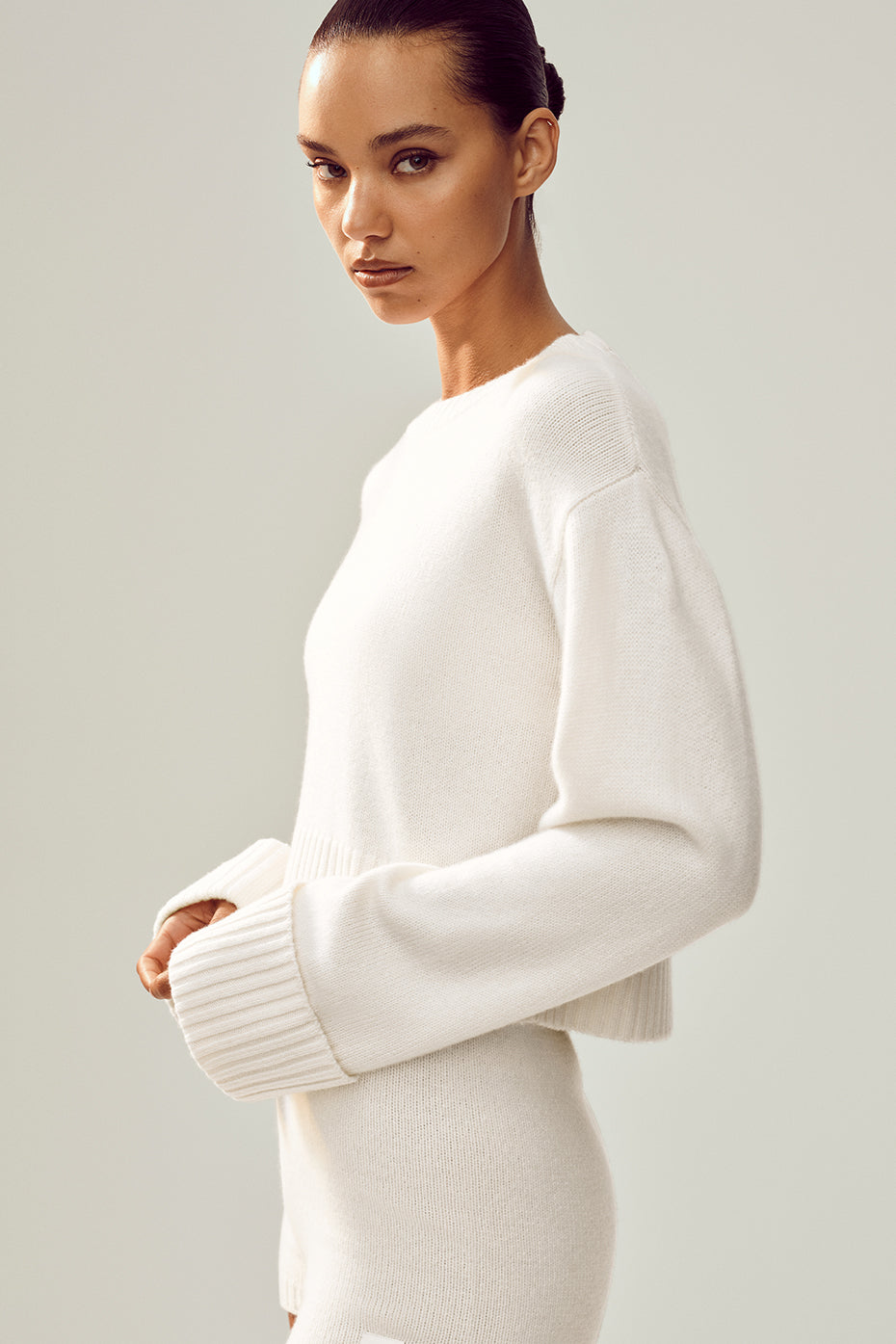 Cashmere Embrace Pullover - Ivory - Image 3