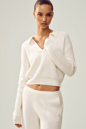 Cashmere Northstar Polo - Ivory