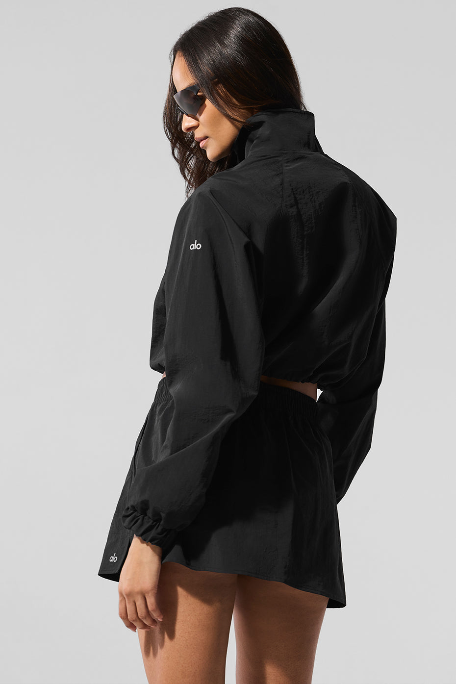 Cropped 1/4 Zip Alumni Pullover - Black - Image 4