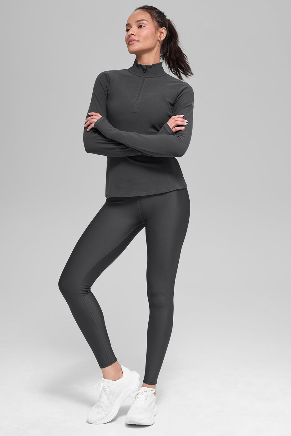 Alosoft 1/2 Zip Rapid Pullover - Anthracite - Image 4
