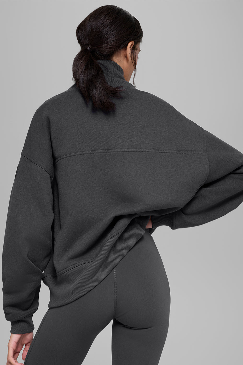 Hazy Mock Neck Pullover - Anthracite - Image 3