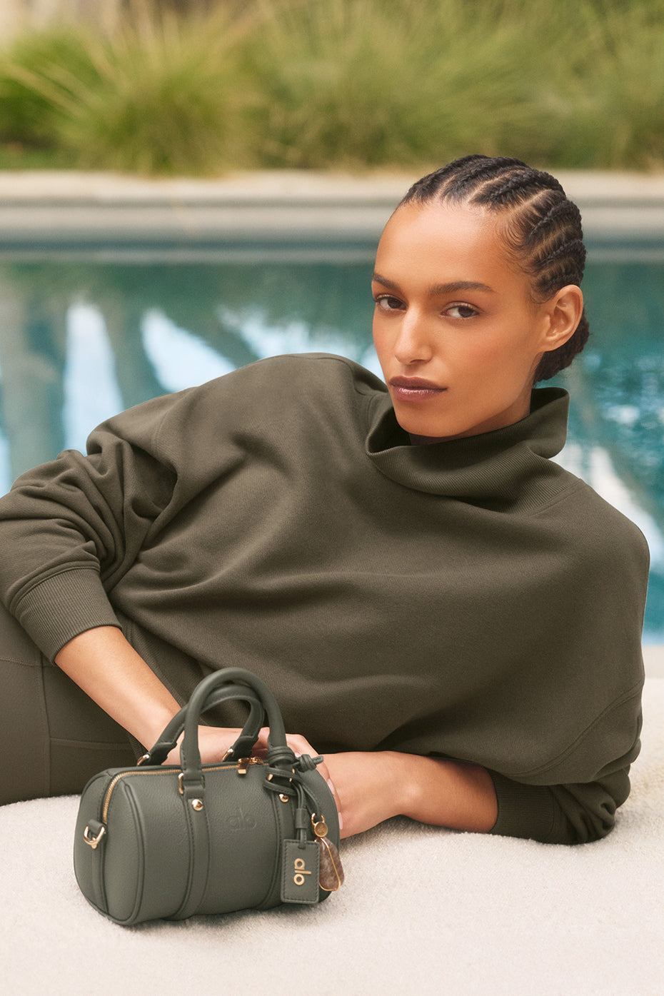 Hazy Mock Neck Pullover - Olive Tree - Image 5