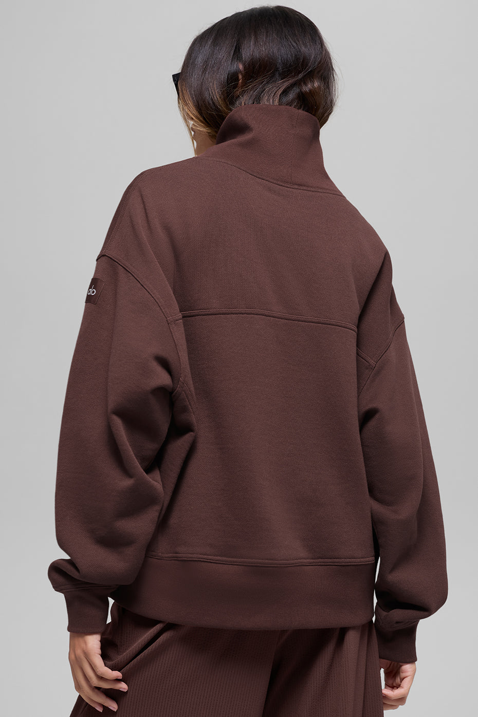 Hazy Mock Neck Pullover - Brownstone - Image 3