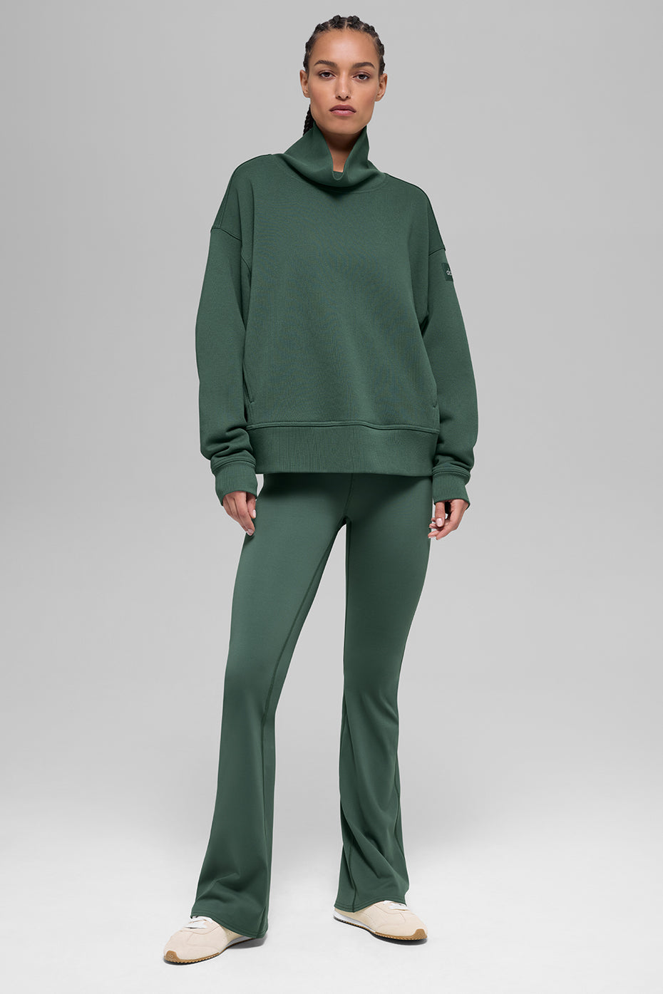 Hazy Mock Neck Pullover - Clover Green - Image 4