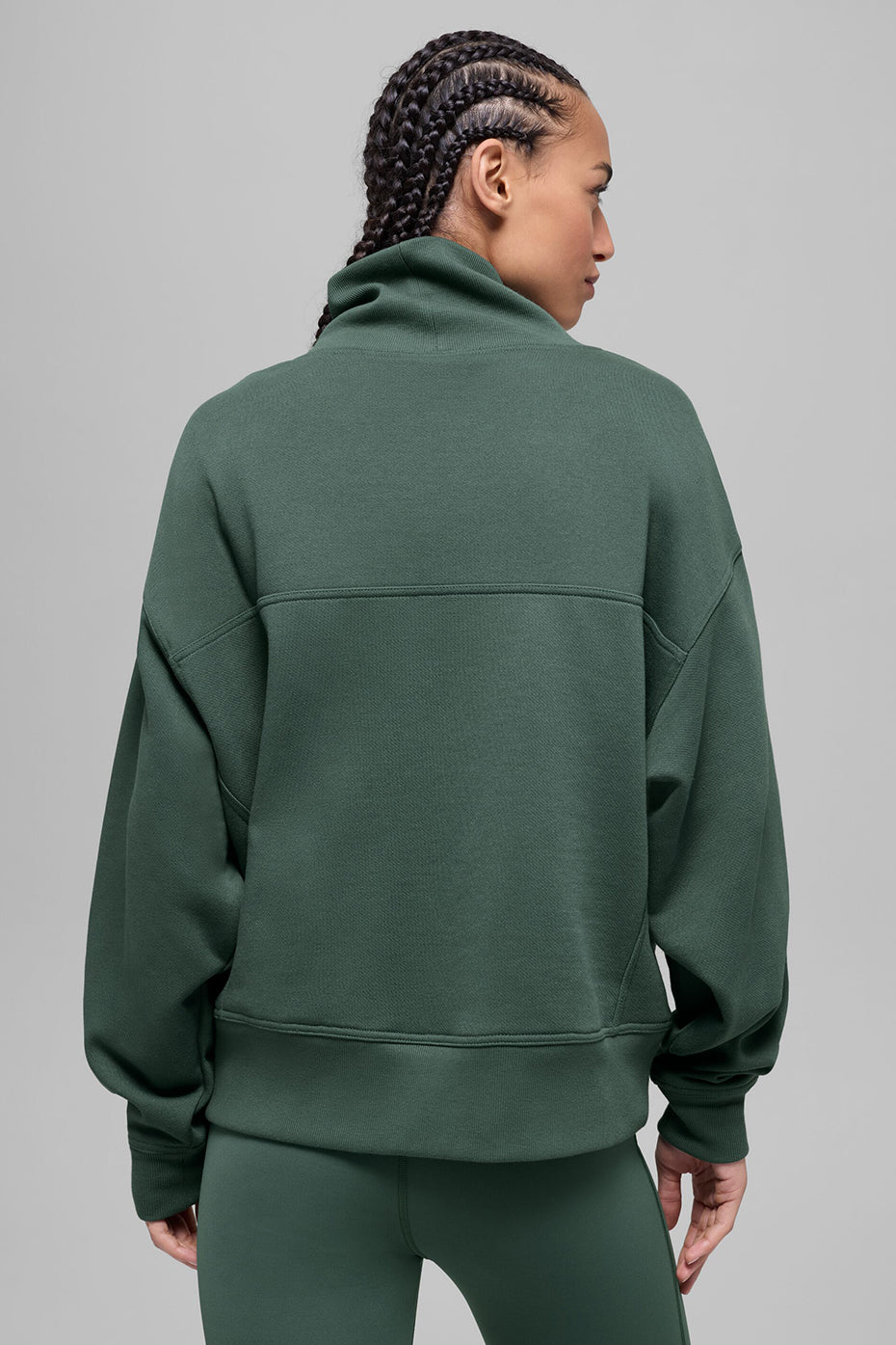 Hazy Mock Neck Pullover - Clover Green - Image 3