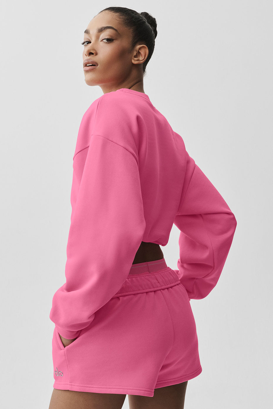 Cropped Accolade Crewneck - Paradise Pink - Image 2