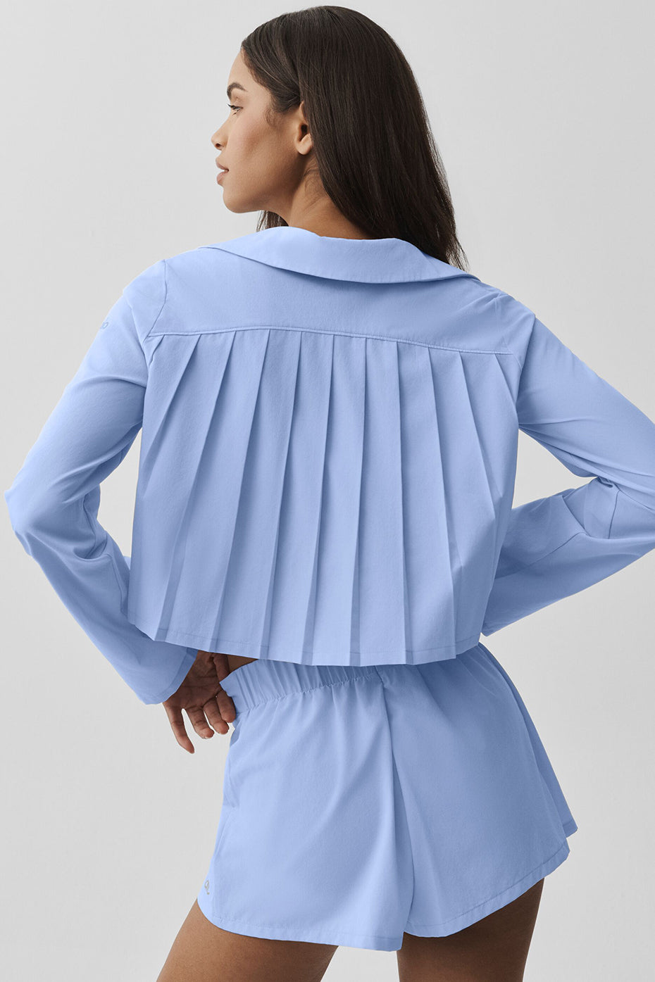 Cropped Unmatched Long Sleeve - Light Provence Blue - Image 2