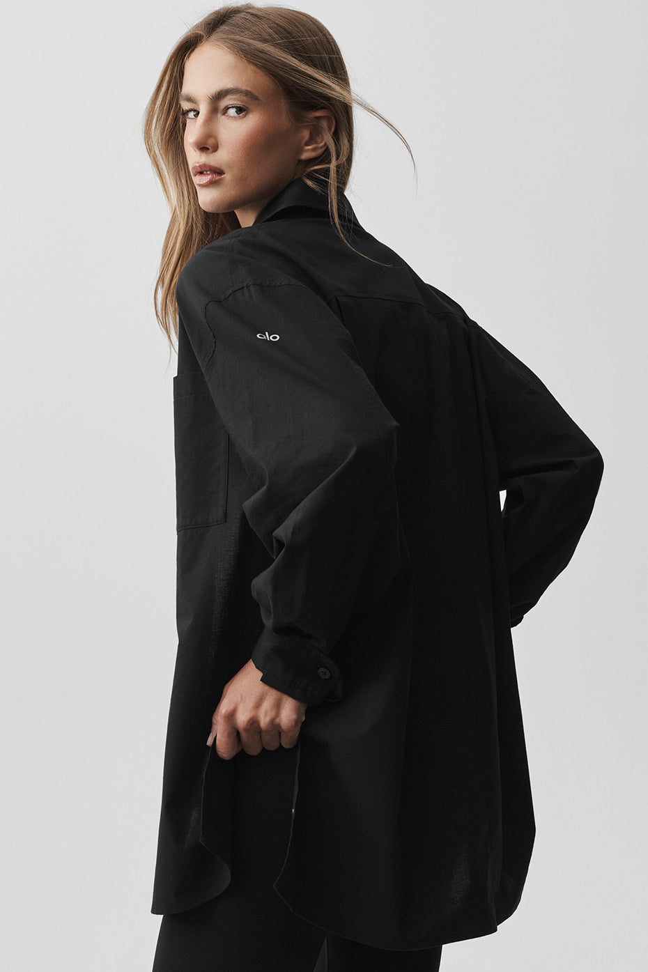 Cotton Real Deal Button Up Long Sleeve - Black - Image 3