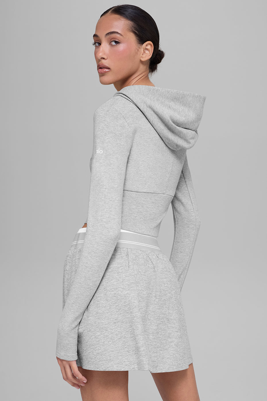 Sway Full Zip Hoodie - Athletic Heather Grey - Image 3