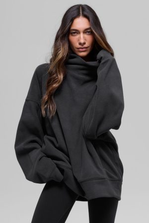 Polar Fleece Hazy Pullover - Black