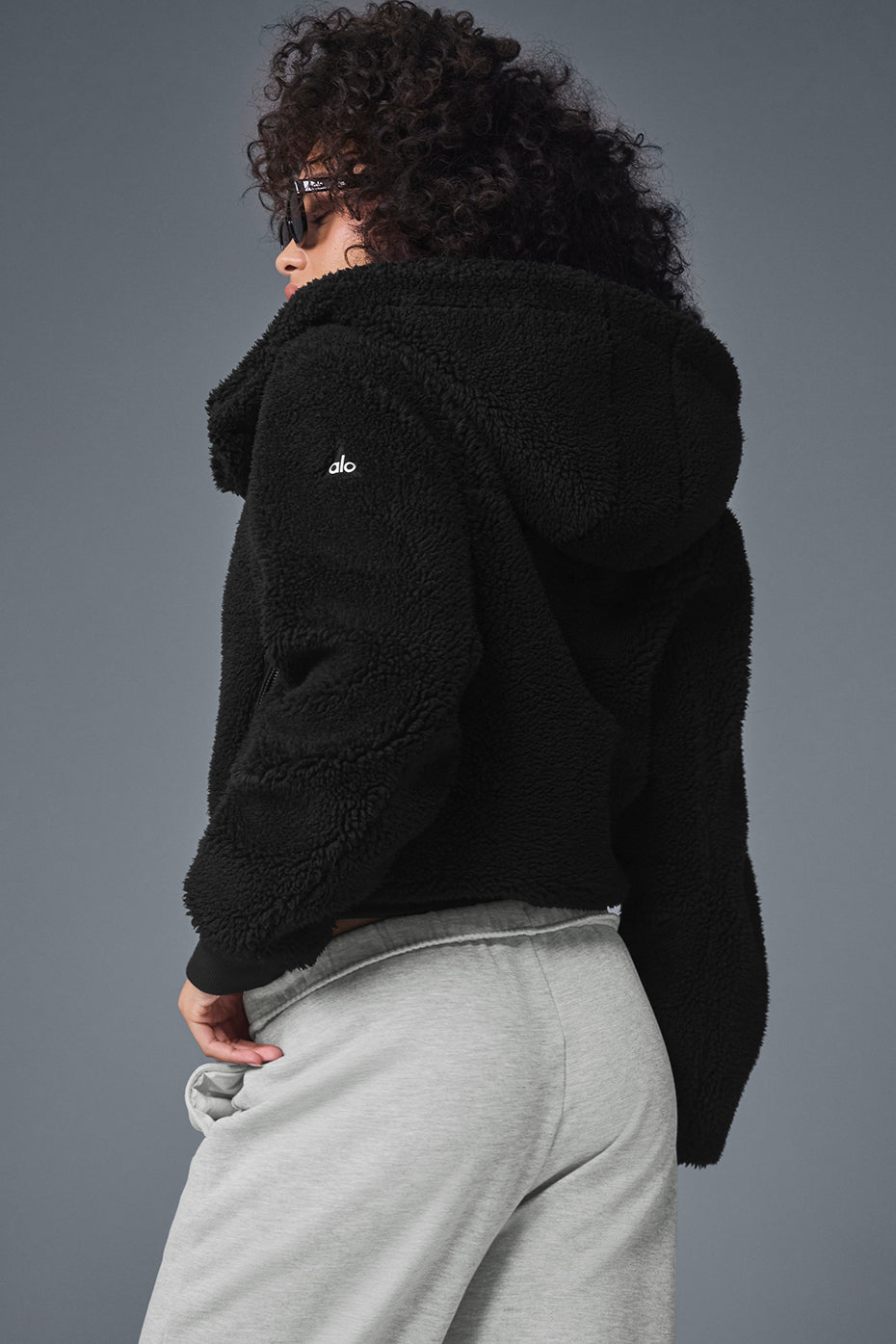 Foxy Sherpa Jacket - Black - Image 3