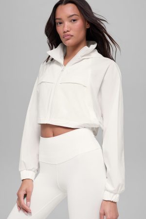 Cropped Playmaker Jacket - Ivory