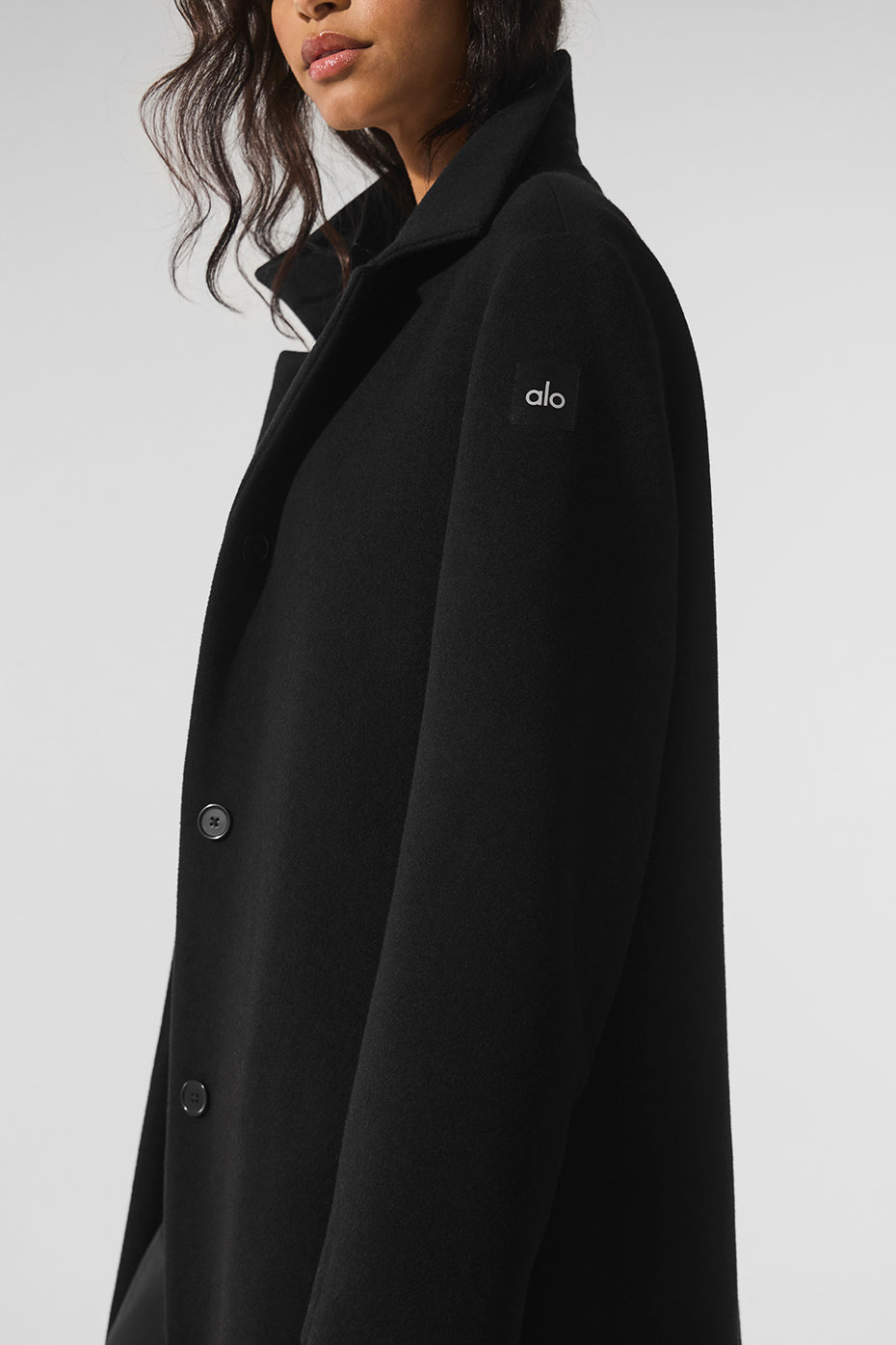 Wool Metro Long Coat - Black - Image 4