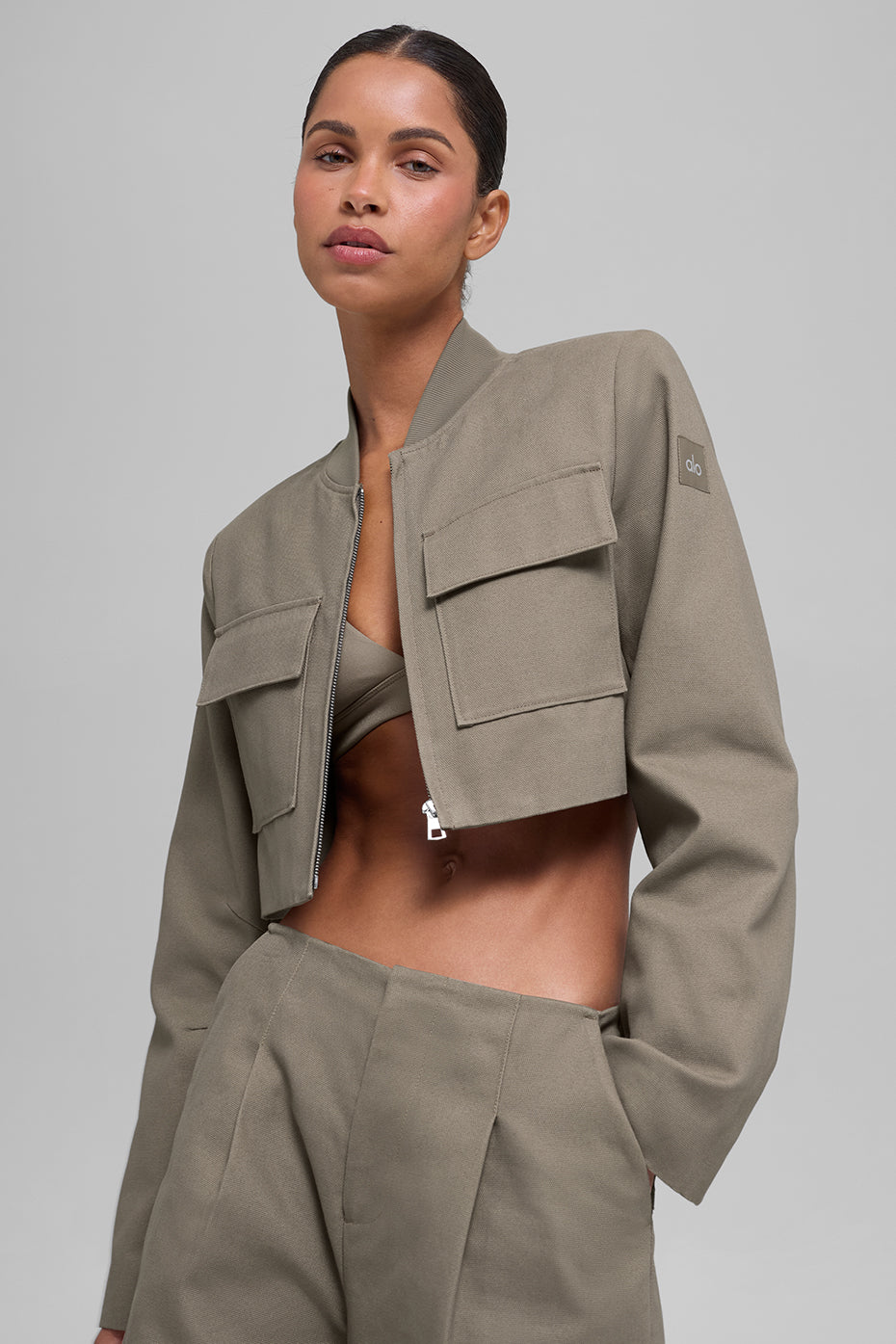 Cropped Main Character Jacket - Light Cocoa - Image 2