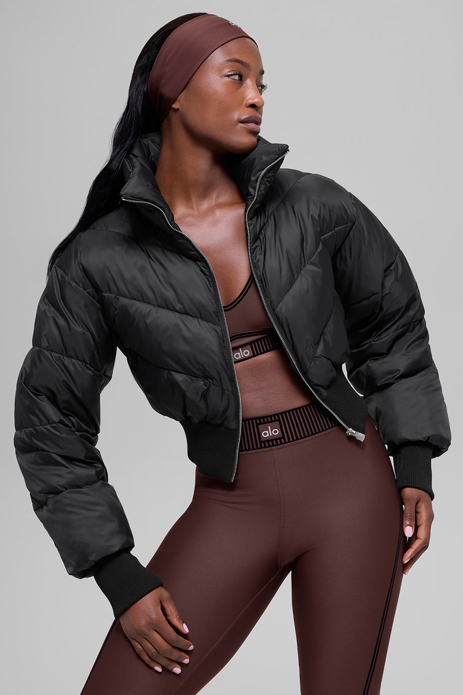 Cropped Atmosphere Puffer - Black - Image 5