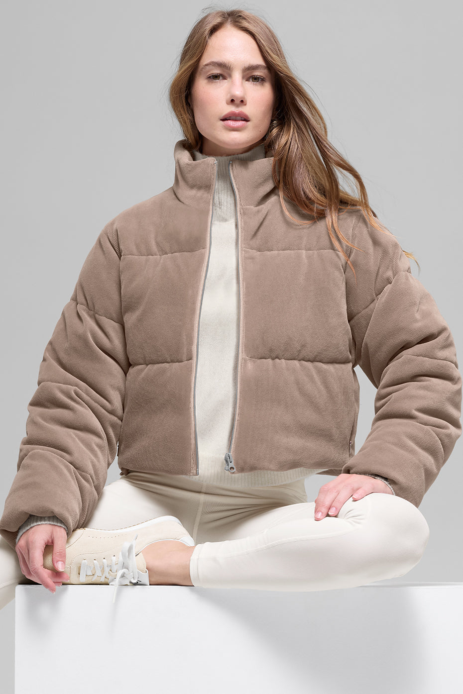 Micro Corduroy Dreamy Puffer - Chai Latte - Image 4