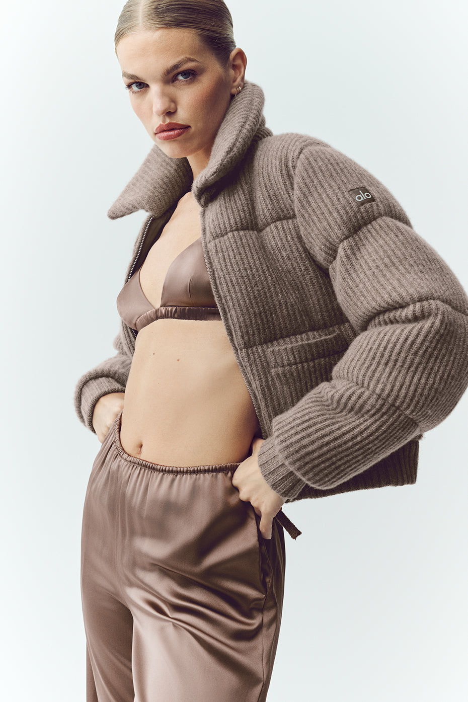 Cashmere Northstar Sweater Puffer - Alpine Cocoa Heather - Image 5