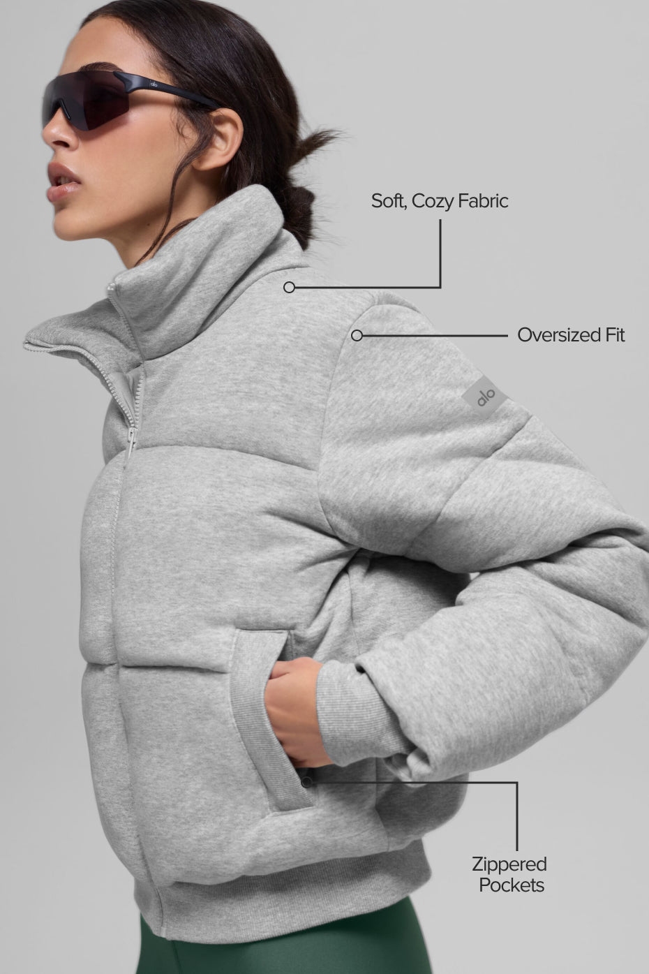 Sweatshirt Puffer - Athletic Heather Grey - Image 2