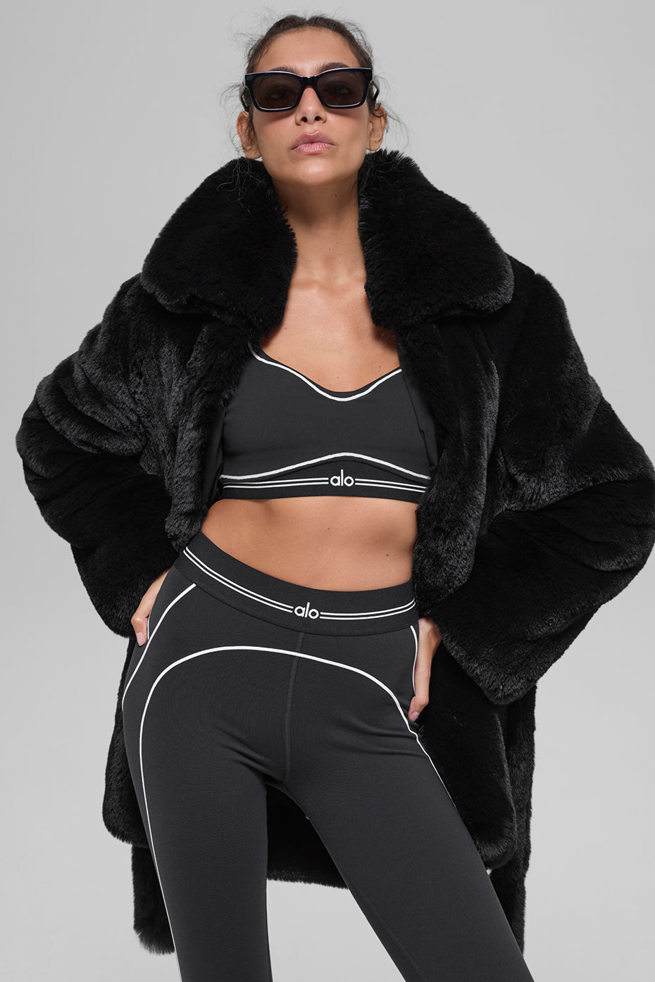 Faux Fur Starstruck Coat - Black - Image 4