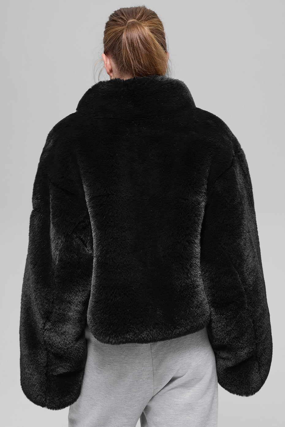 Faux Fur Allure Jacket - Black - Image 3