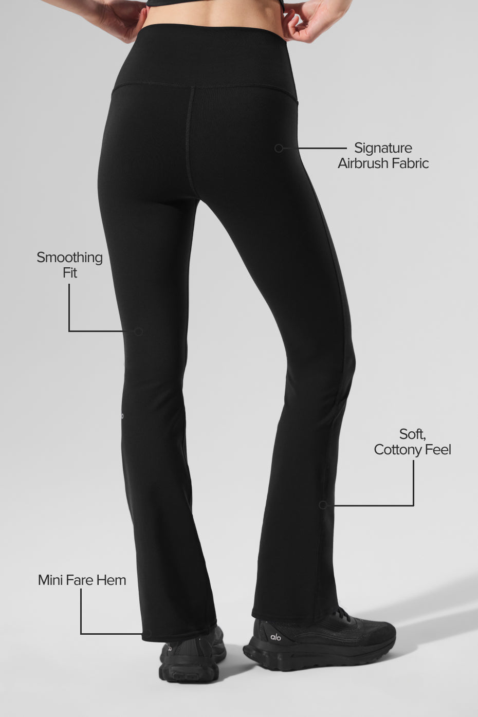 Airbrush High-Waist 7/8 Bootcut Legging - Black - Image 2