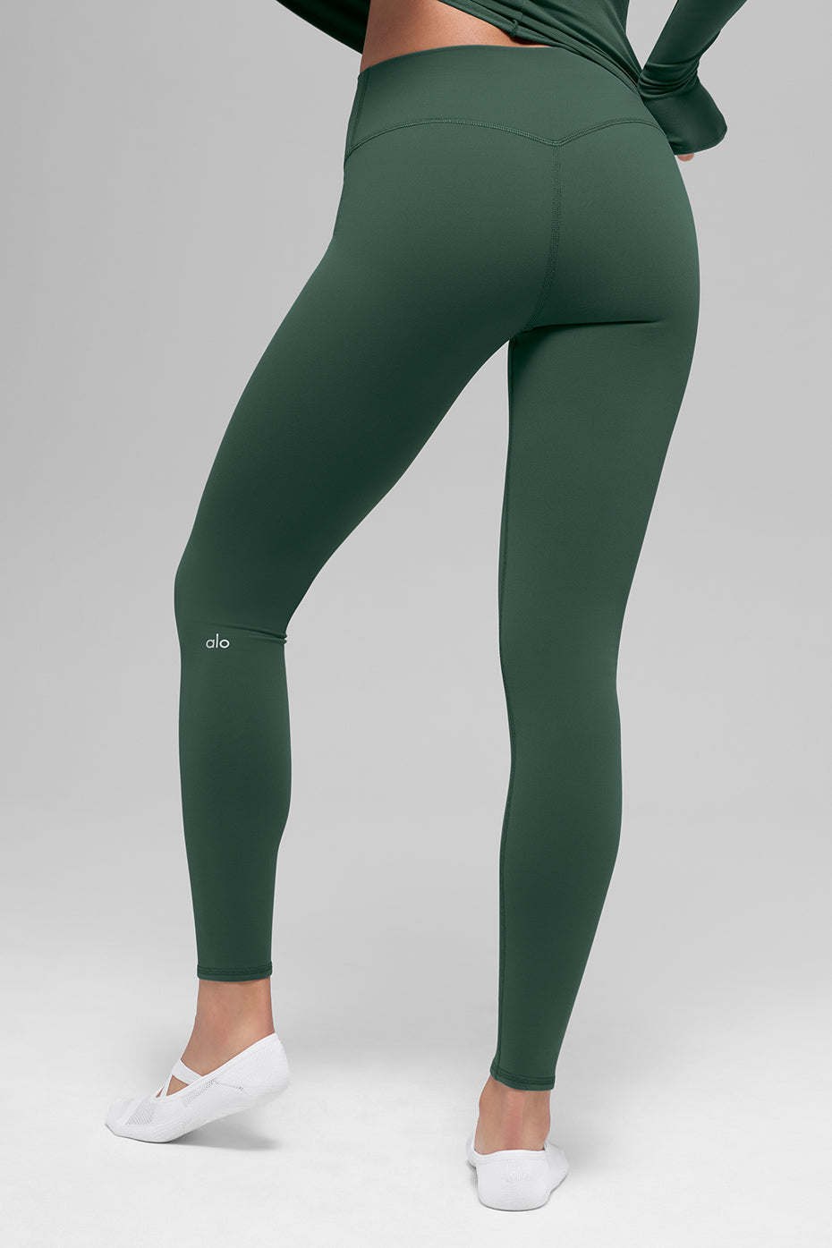 Airbrush Winter Warm High-Waist Nocturne Legging - Clover Green - Image 2