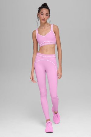 Airbrush High-Waist Heart Throb Legging - Candy Heart Pink/White
