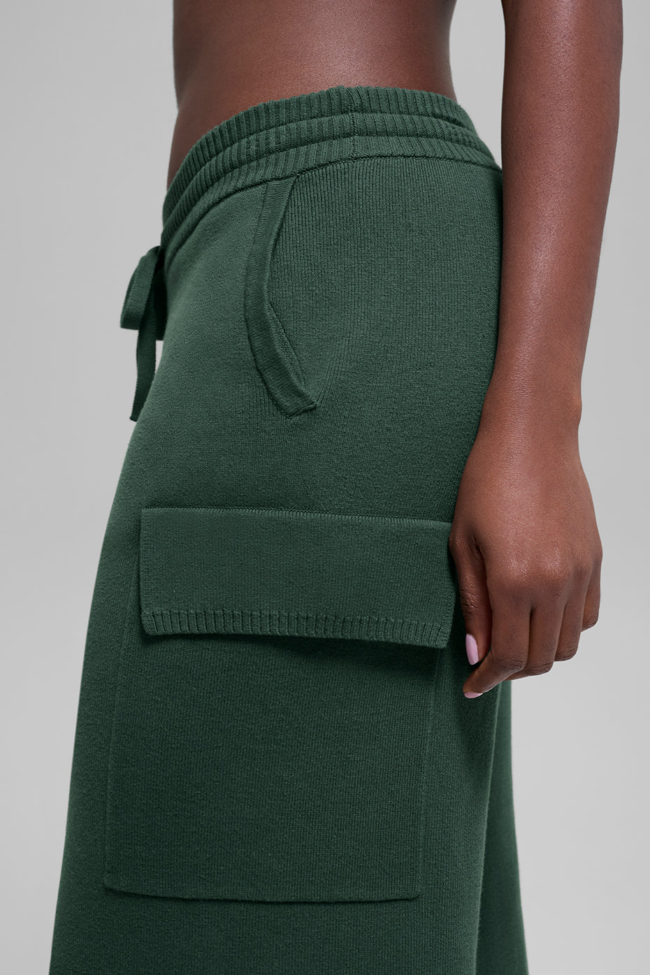 Scholar Knit High-Waist Cargo Pant - Clover Green - Image 4