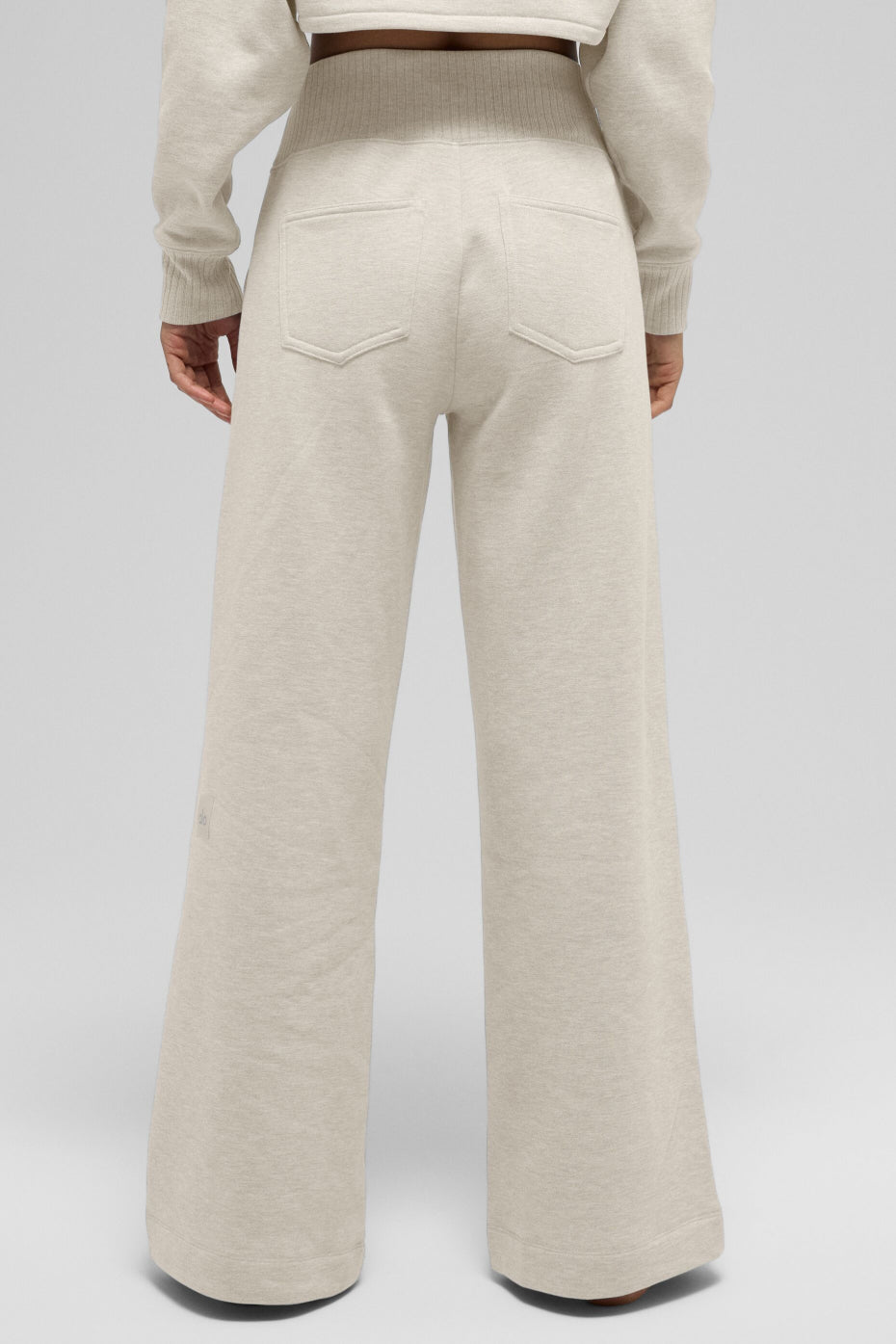 Serenity Wide Leg Sweatpant - Oatmeal Heather - Image 4