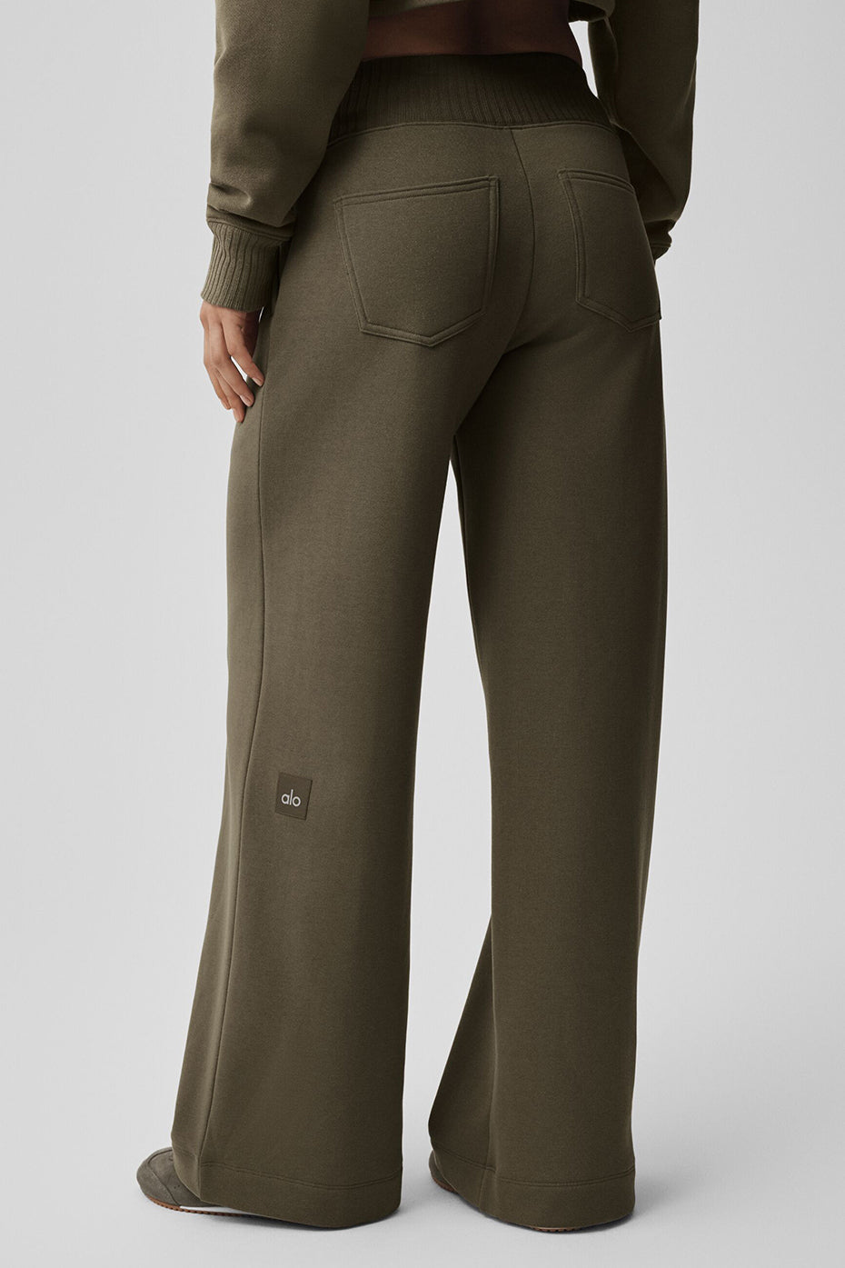 Serenity Wide Leg Sweatpant - Olive Tree - Image 4