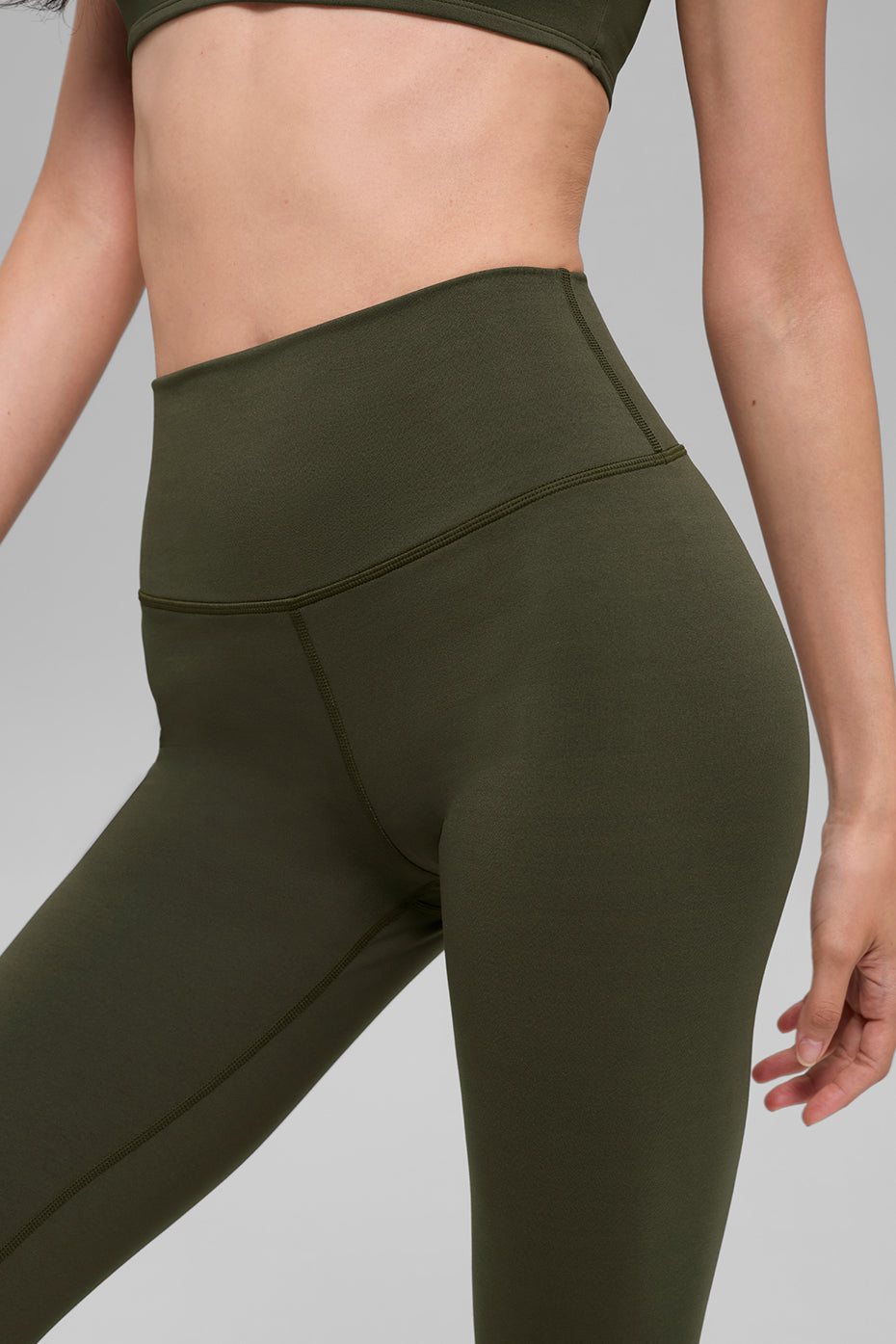 ALO Softsculpt High-Waist Legging - Green Olive - Image 3