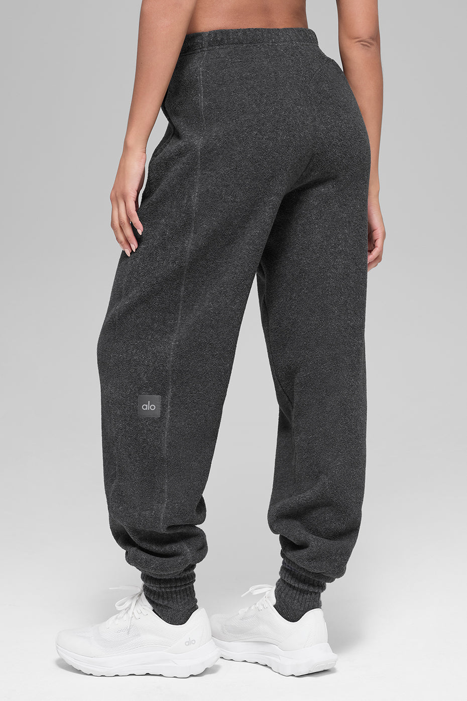 Polar Fleece High-Waist Retreat Jogger - Dark Heather Grey - Image 3