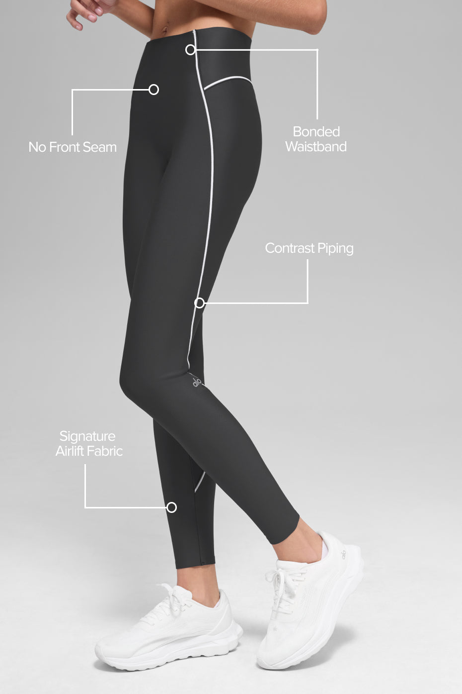 Airlift High-Waist Haven Legging - Anthracite/White - Image 2
