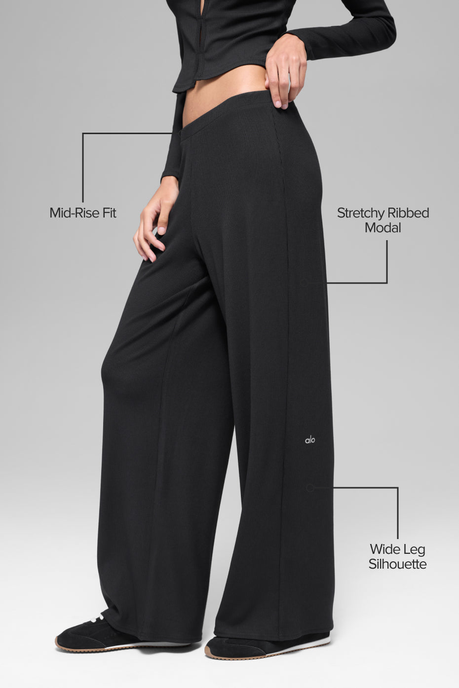 Mid-Rise Dreamlight Straight Pant - Black - Image 2