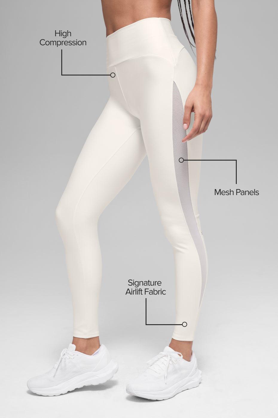 Airlift High-Waist Mesh Infatuation Legging - Ivory - Image 2