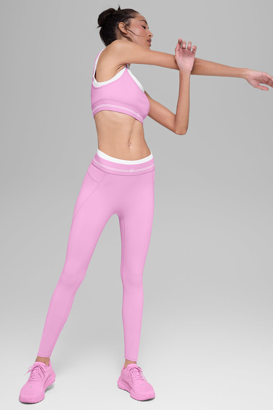 Airbrush High-Waist 7/8 Better Together Legging - Candy Heart Pink/White - Image 6