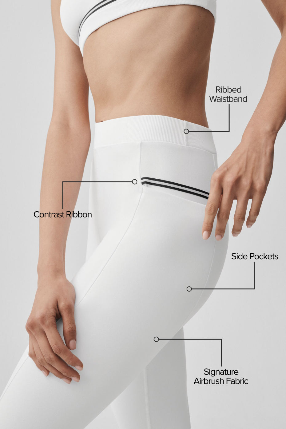 Airbrush High-Waist Fast Track Legging - White/Black - Image 2