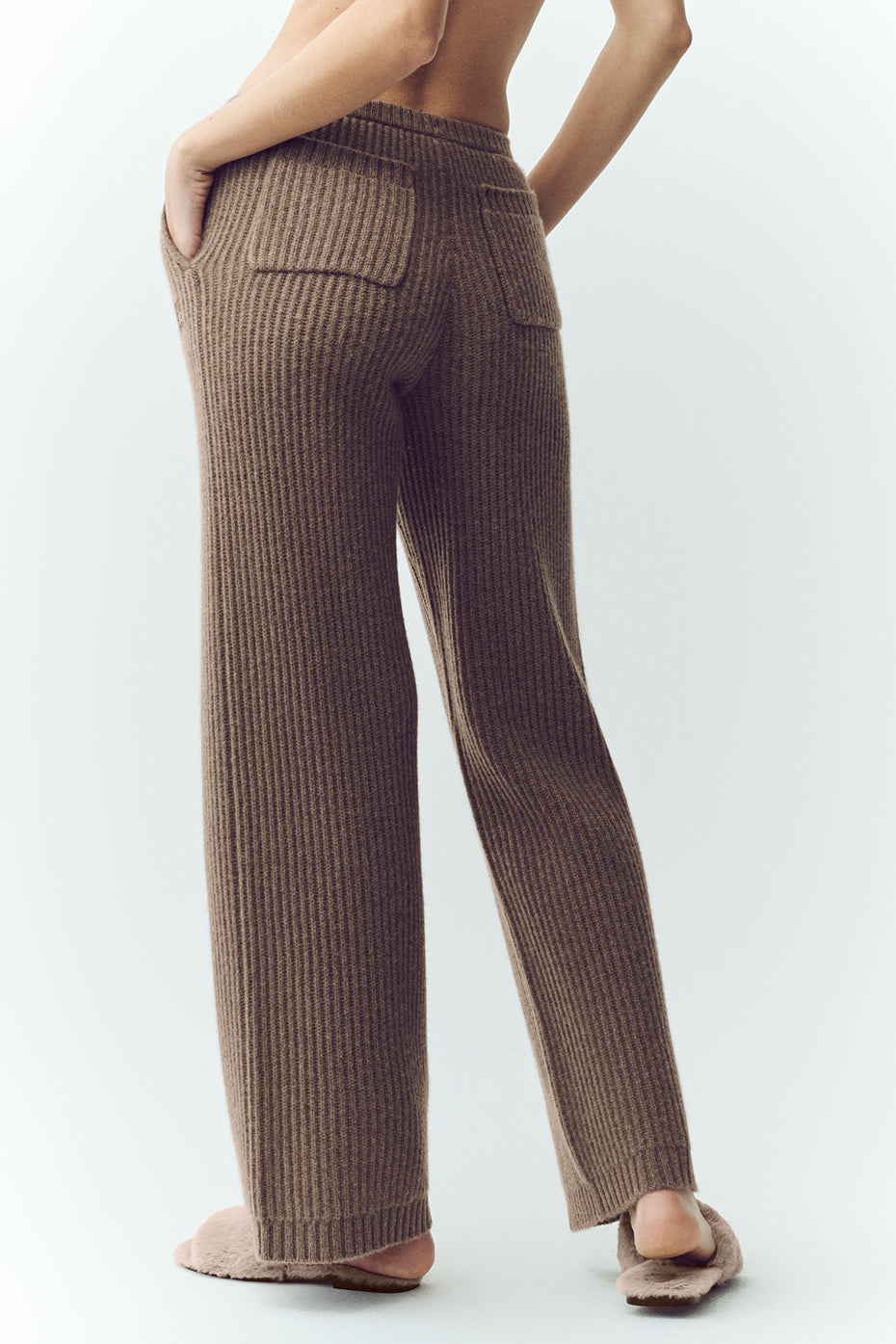 Cashmere High-Waist Northstar Straight Leg Pant - Alpine Cocoa Heather - Image 3