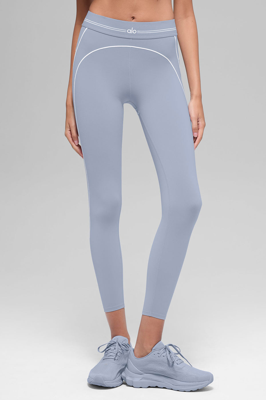 Airbrush High-Waist 7/8 Heart Throb Legging - Winter Frost/White - Image 3