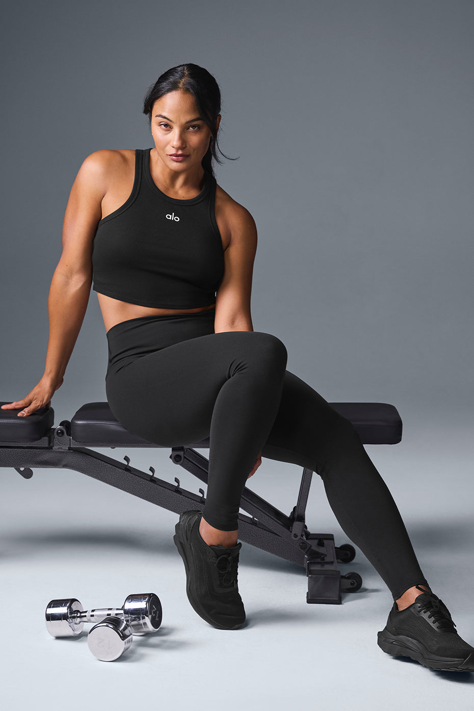 High-Waist Airbrush Legging - Black - Image 6