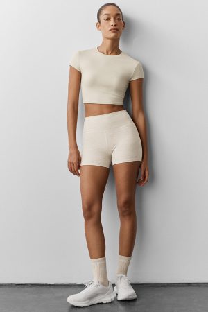 3 Alosoft High-Waist Carefree Short - Oatmeal Heather