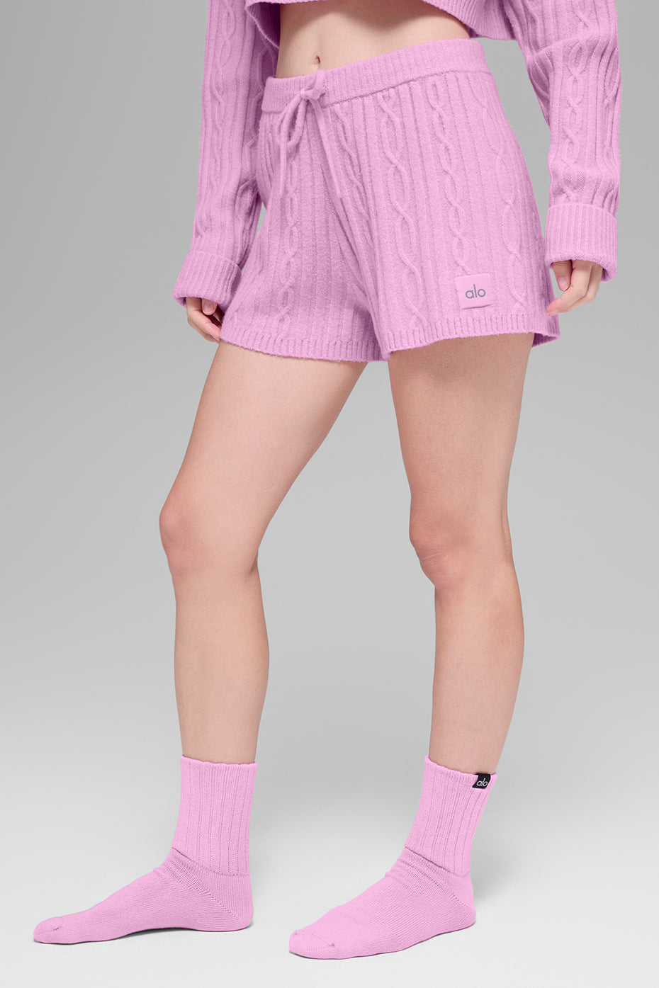 Cable Knit Winter Bliss Short - Candy Heart Pink - Image 4