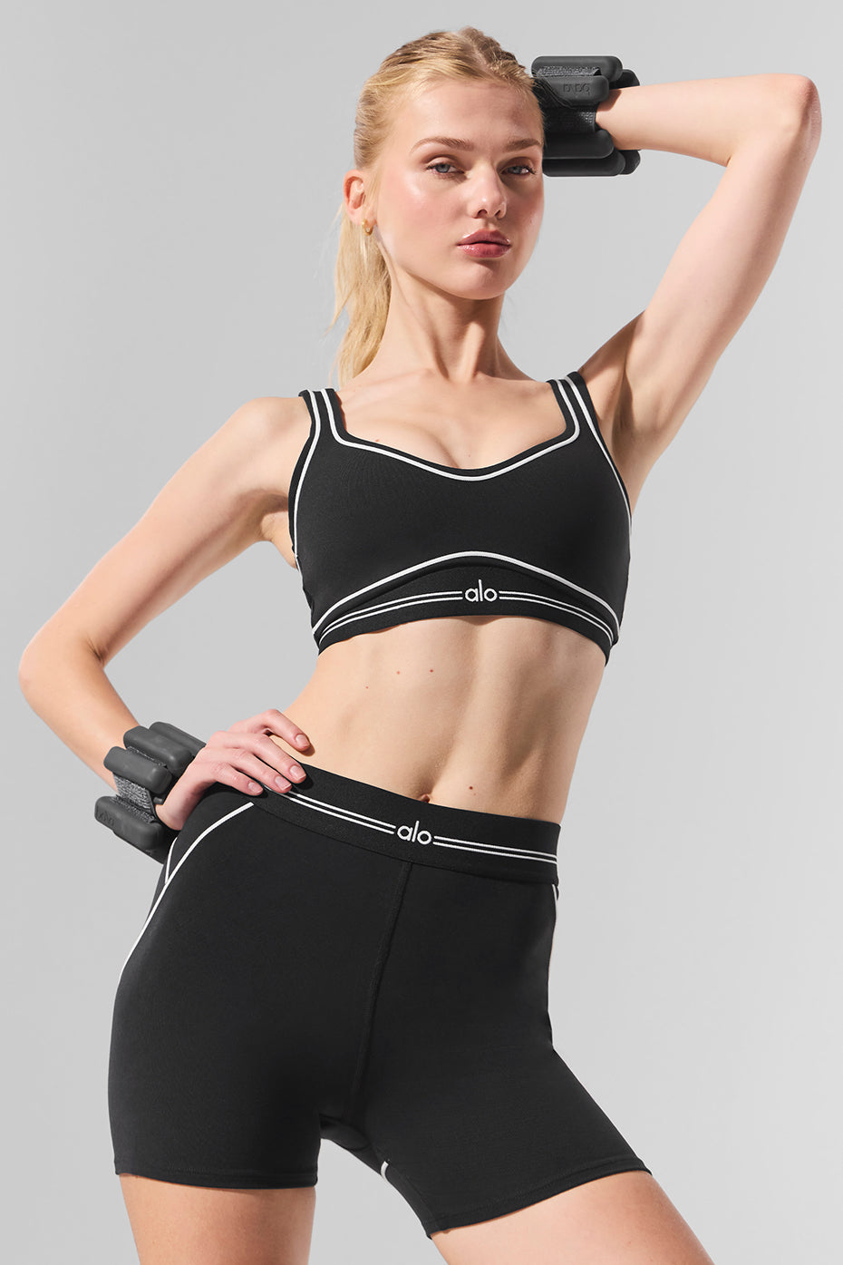 4 Airbrush High-Waist Heart Throb Short - Black/White - Image 3