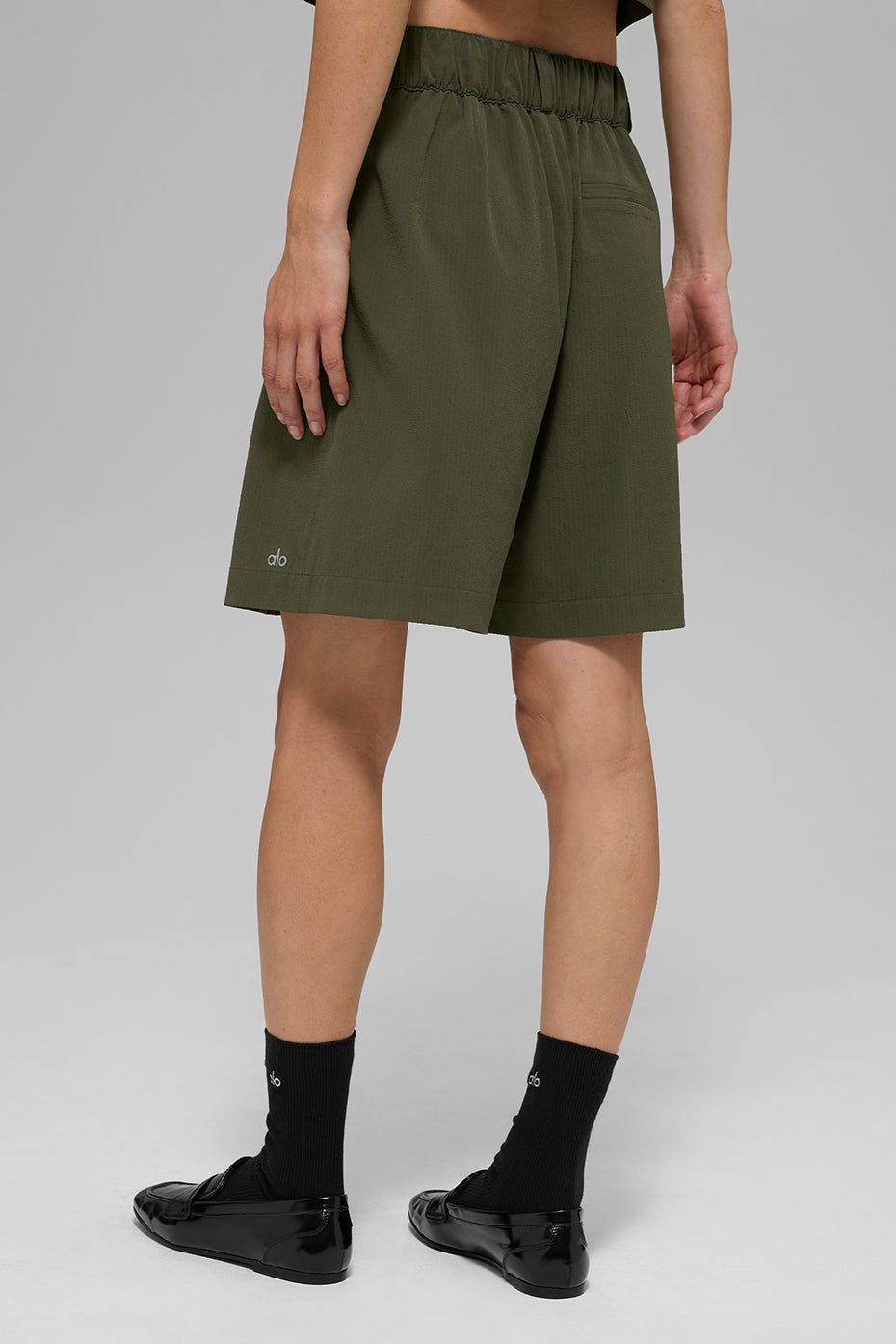 High-Waist Dreamscape Short - Green Olive - Image 2