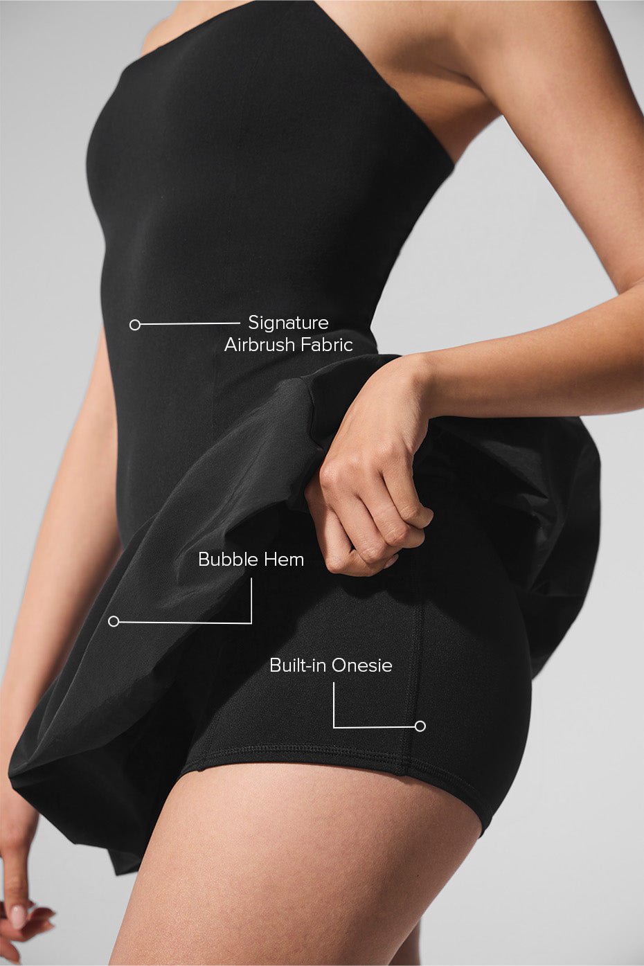 Airbrush Love Match Tennis Dress - Black - Image 2