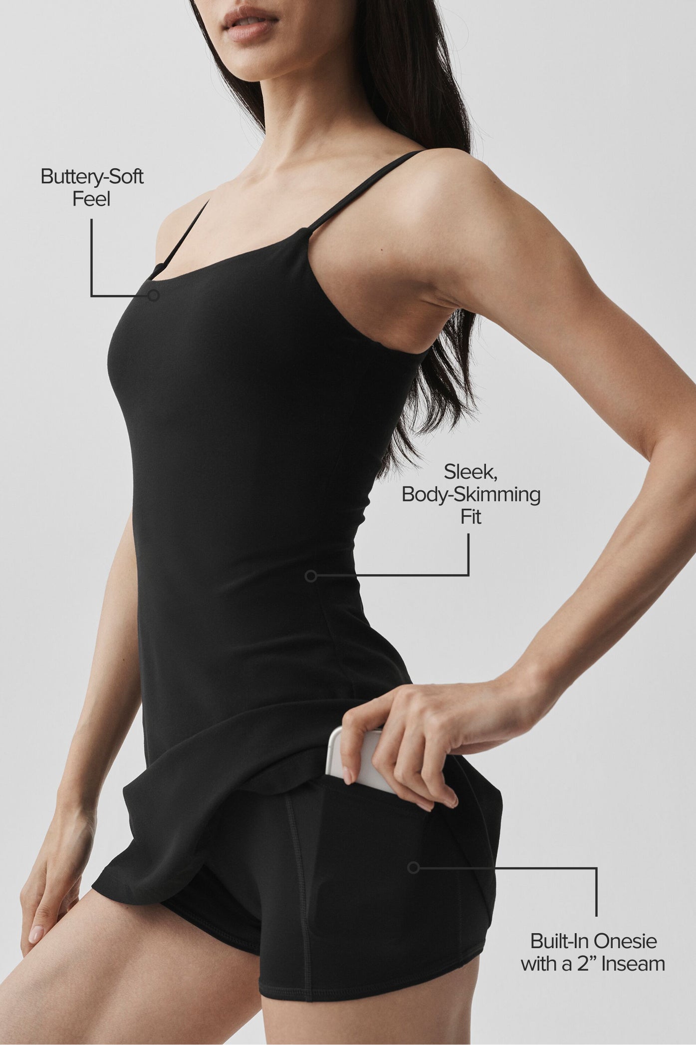 Alosoft Encore Tennis Dress - Black - Image 2