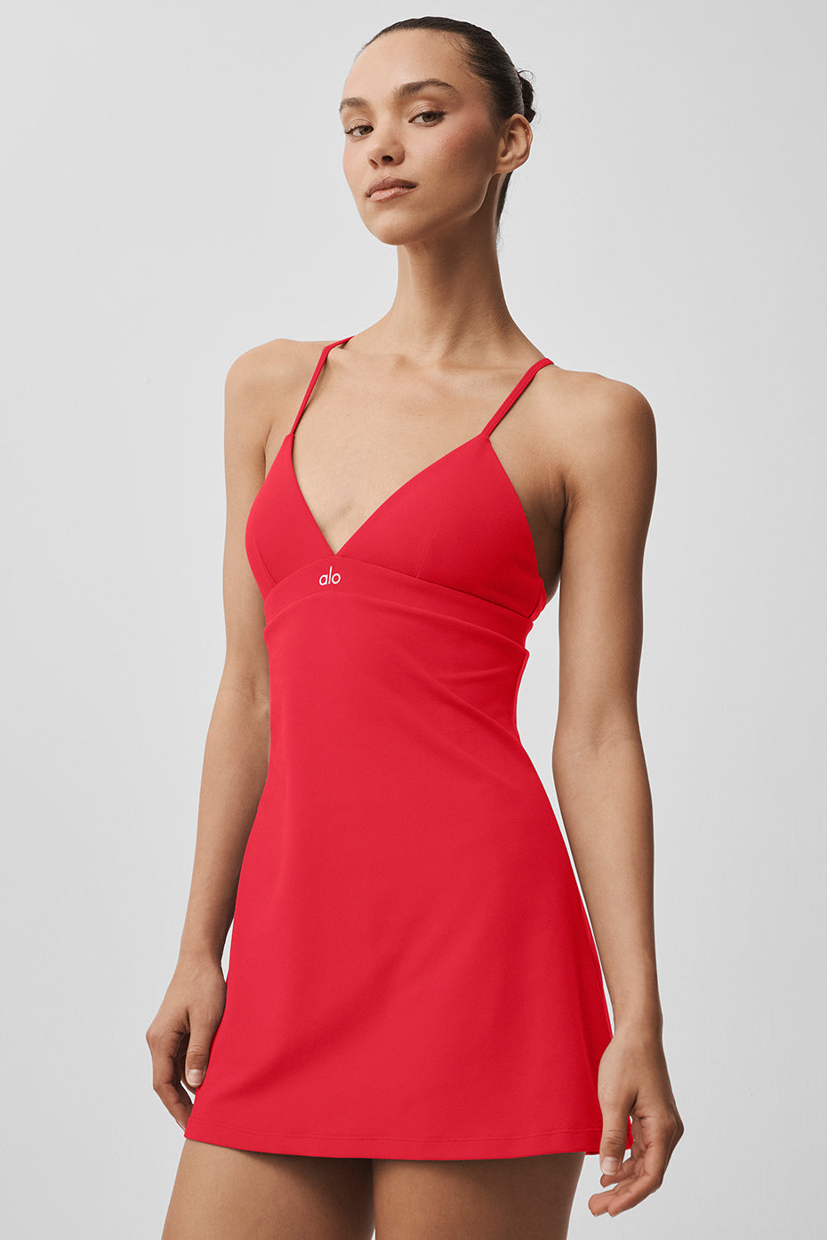 Airbrush Splendor Dress - Bright Red