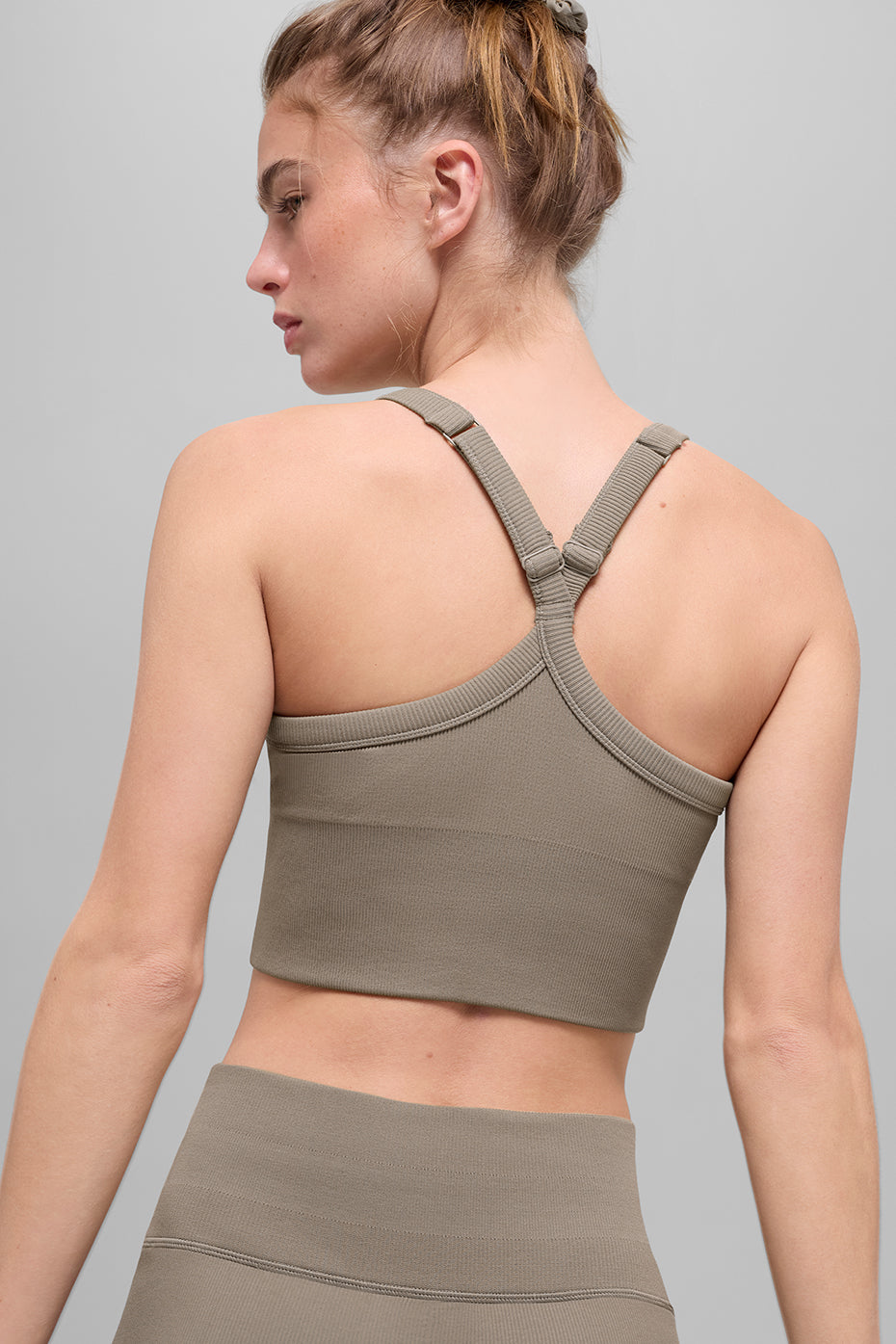 Seamless Ribbed Favorite Bra Tank - Light Cocoa - Image 2