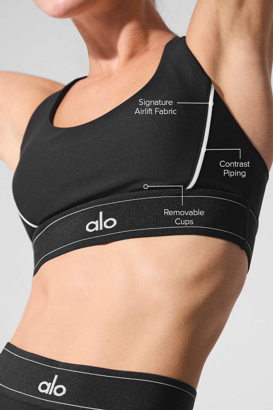 Airlift Suit Up Bra - Black/White - Image 2